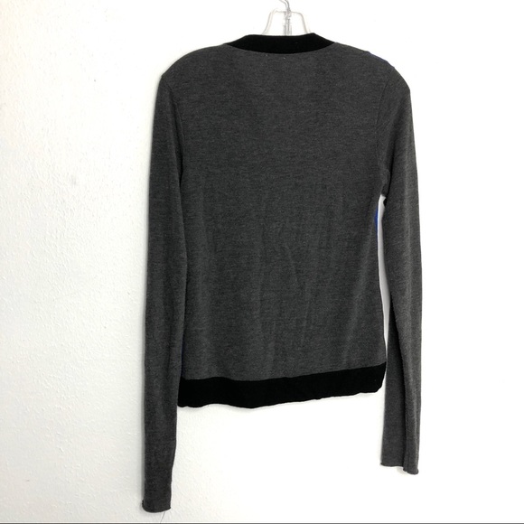Bailey 44 Colorblock Gray Blue Button Cardigan M - Picture 2 of 8